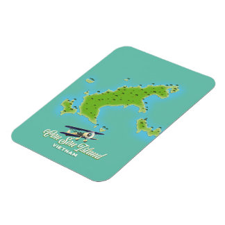 Imán Mapa de Con Son Island en Vietnam