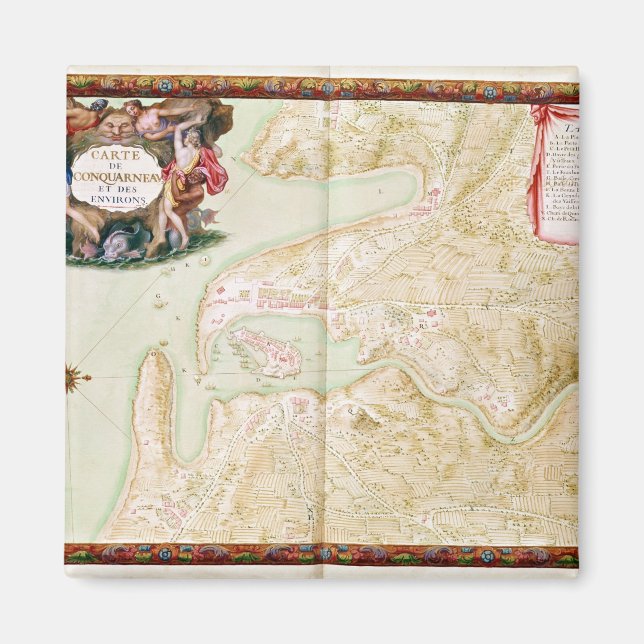 Imán Mapa de Concarneau (Frente)