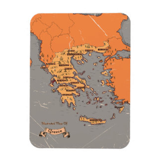 Imán Mapa de condados de cosecha de Grecia