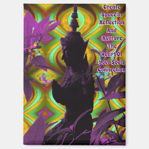 Imán Mapa de conexión de Buda de Oración