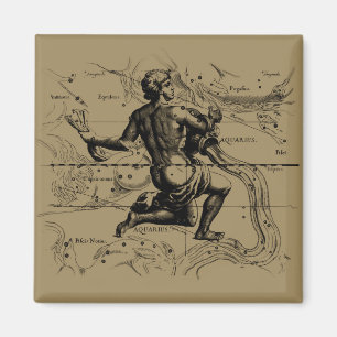 Imán Mapa de Constelación de Aquarius por Hevelius
