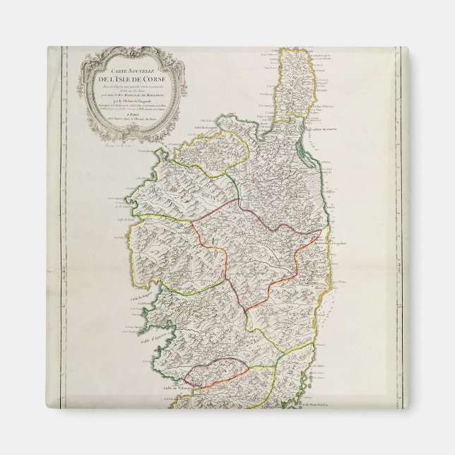 Imán Mapa de Córcega (Frente)