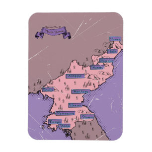 Imán Mapa de Corea del Norte