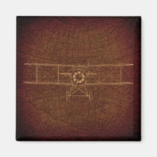 Imán Mapa de cosechas del diagrama antiguo del avión v