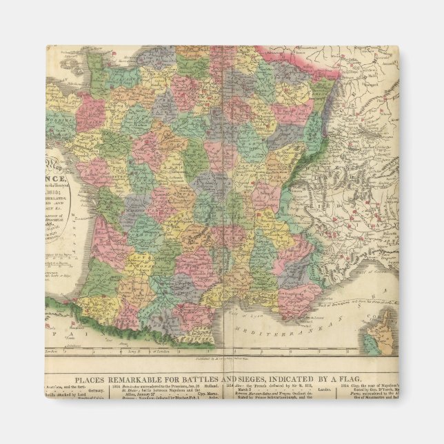 Imán Mapa de Crónica de Francia (Frente)