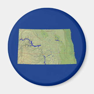 Imán Mapa de Dakota del Norte