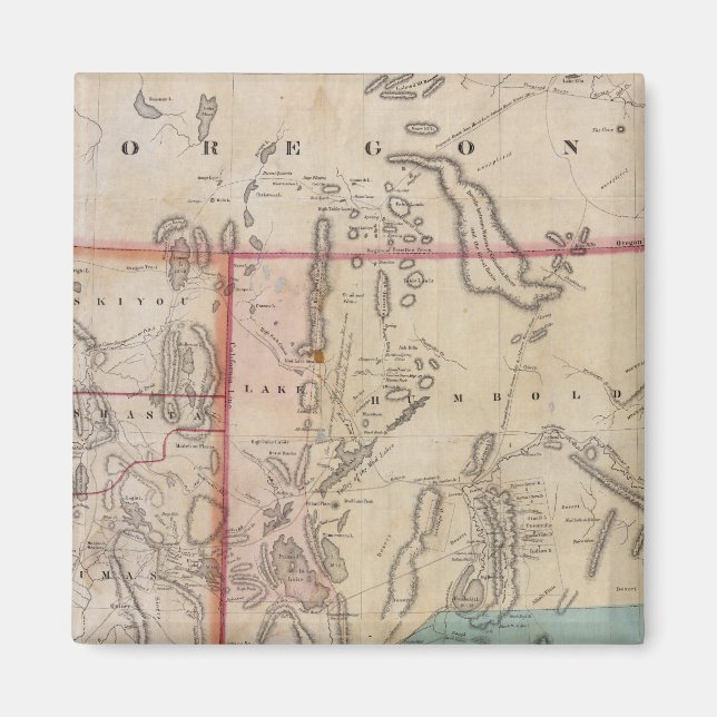 Imán Mapa de DeGroot del Territorio de Nevada (Frente)