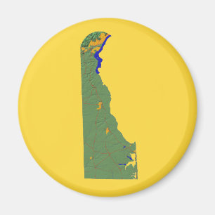 Imán Mapa de Delaware