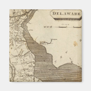 Imán Mapa de Delaware de Arrowsmith