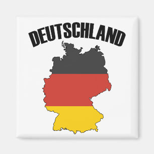 Imán Mapa de Deutschland - Bandera alemana - Viajes de 