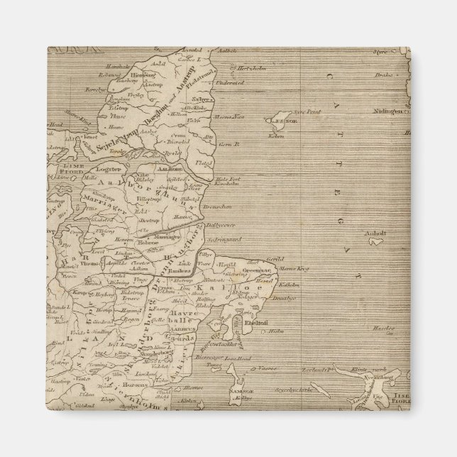Imán Mapa de Dinamarca por Arrowsmith (Frente)