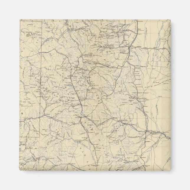 Imán Mapa de drenaje de Colorado (Frente)