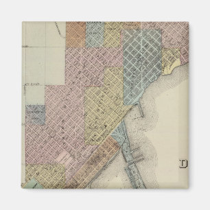 Imán Mapa de Duluth, condado de St. Louis, Minnesota