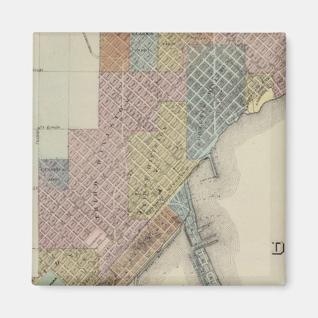 Imán Mapa de Duluth, Condado de St. Louis, Minnesota (Frente)