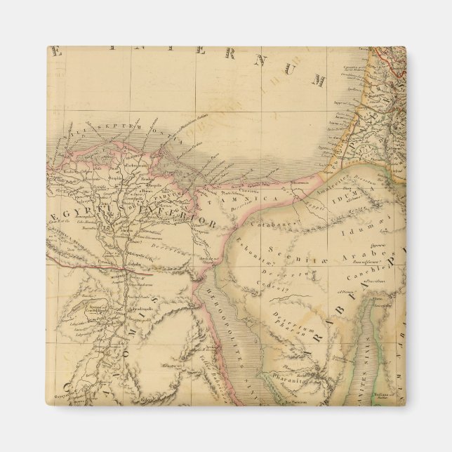 Imán Mapa de Egipto, Palestina y Arabia (Frente)