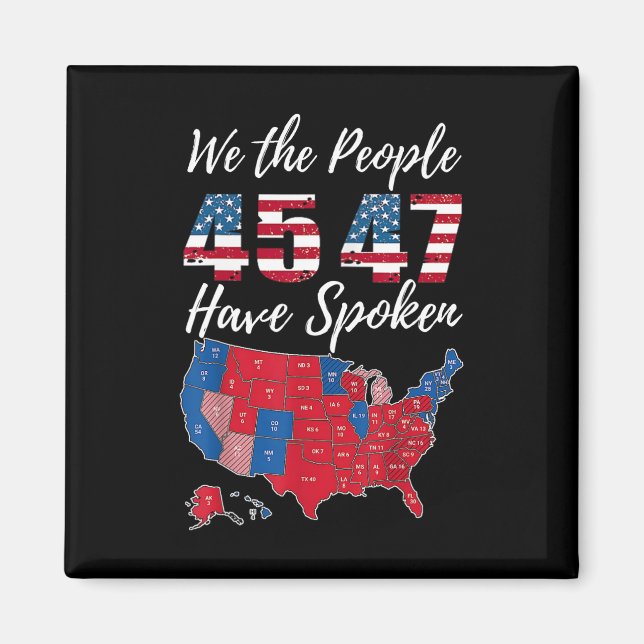 Imán Mapa De Elecciones 2024 De Ee.Uu. (Frente)