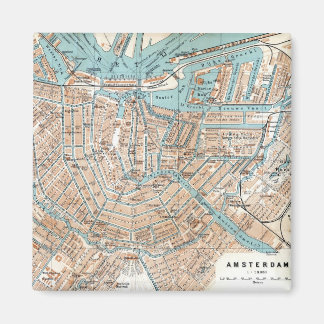 Imán Mapa de época de Amsterdam (1905)