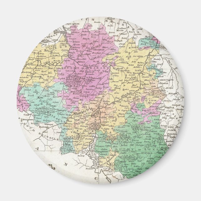 Imán Mapa de época de Bélgica (1827) (Frente)