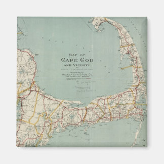 Imán Mapa de época de Cape Cod (1917)