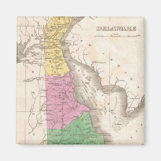 Imán Mapa de época de Delaware (1827)