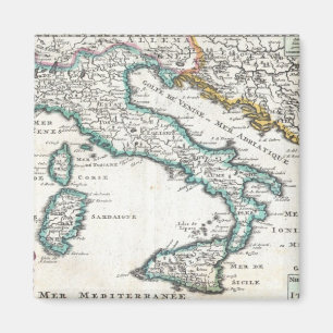 Imán Mapa de época de Italia (1706)