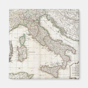 Imán Mapa de época de Italia (1770)