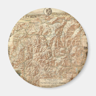 Imán Mapa de época de las montañas blancas (1937)
