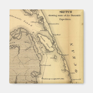 Imán Mapa de época de los bancos exteriores (1862)