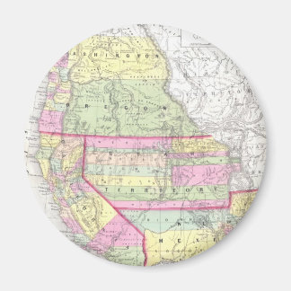 Imán Mapa de época de los Estados Unidos occidentales (