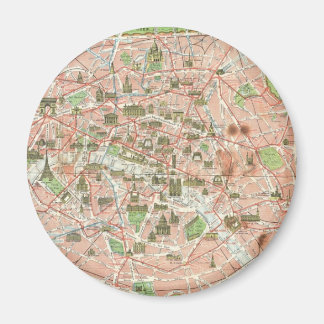 Imán Mapa de época de París (1920)