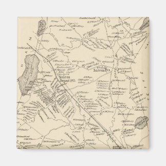 Imán Mapa de época de Salem Massachusetts (1892)