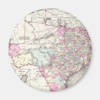 Imán Mapa de época de Texas (1855)