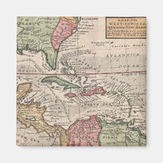 Imán Mapa de época del Caribe (1732)
