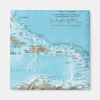 Imán Mapa de época del Caribe - EE.UU.