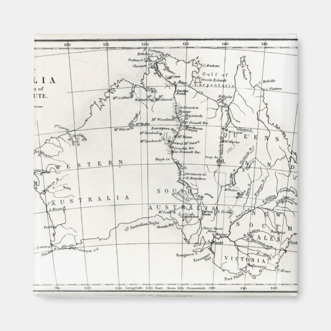 Imán Mapa de esbozos de Australia (Frente)