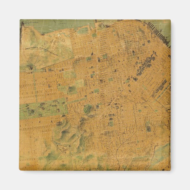 Imán Mapa de escaladores de San Francisco (Frente)