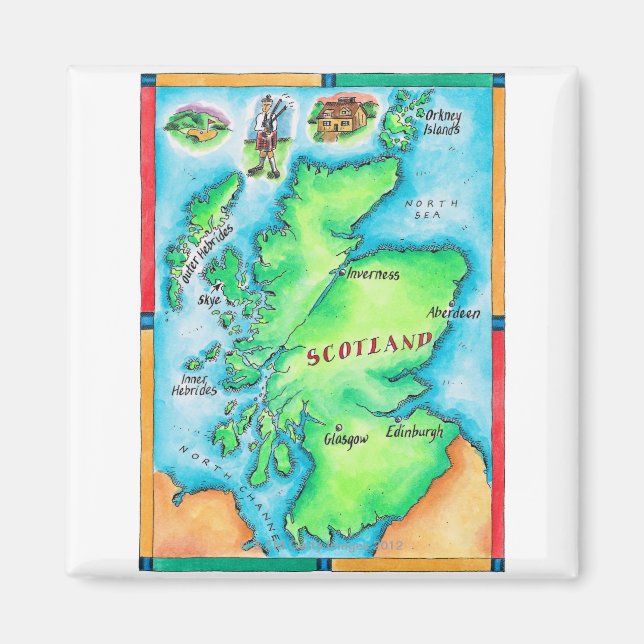 Imán Mapa de Escocia (Frente)