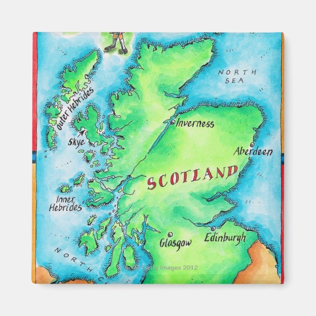 Imán Mapa de Escocia (Frente)