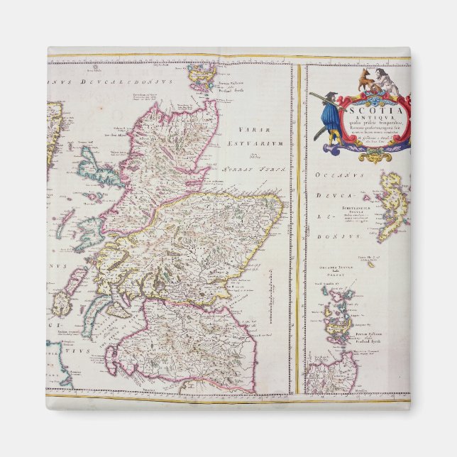 Imán Mapa de Escocia, c.1700 (Frente)