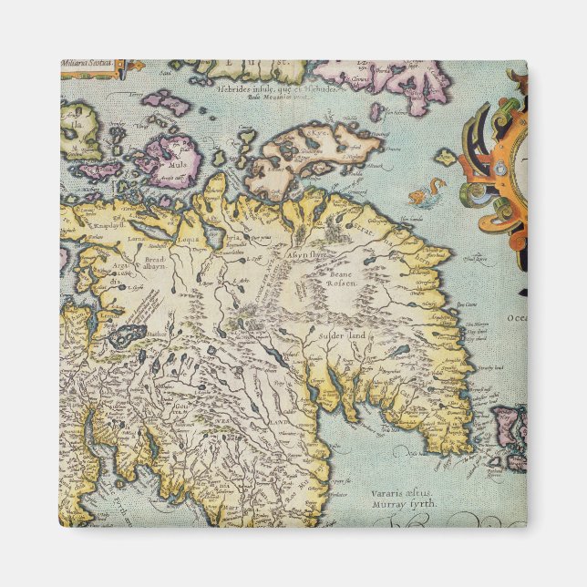 Imán Mapa de Escocia | Miliaria Scotia (Frente)