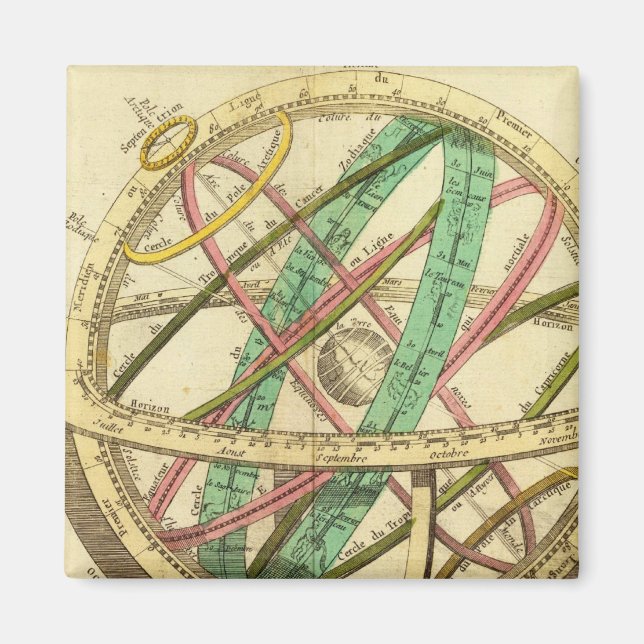 Imán Mapa de esfera (Frente)