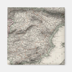 Imán Mapa de España y Portugal de Stieler