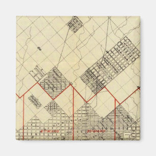 Imán Mapa de esquema de Duluth y los suburbios