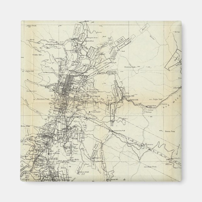 Imán Mapa de esquema del distrito de Washoe (Frente)
