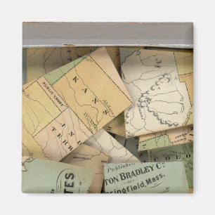 Imán Mapa de esquema diseccionado, Estados Unidos de Am