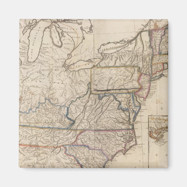 Imán Mapa de Estados Unidos (Frente)