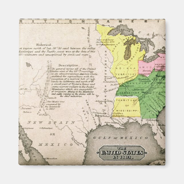 Imán Mapa de Estados Unidos (Frente)