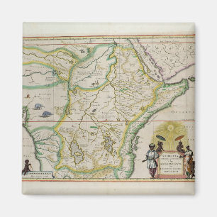 Imán Mapa de Etiopía que muestra cinco estados africano