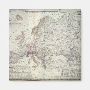 Imán Mapa de Europa, 1841