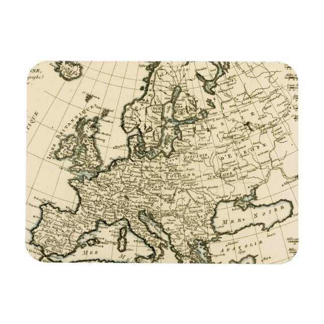 Imán Mapa de Europa de Guillaume Raynal (Horizontal)